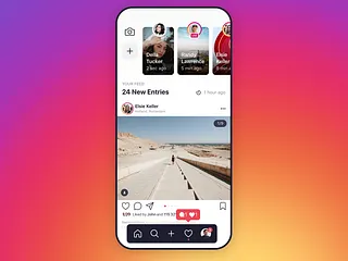 Preview of Instagram Homepage Redesign