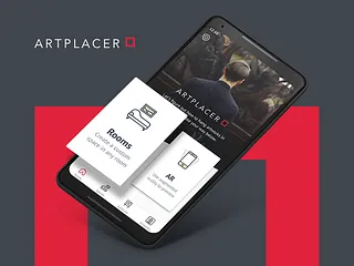 Preview of Art Placer. Mobile App Design
