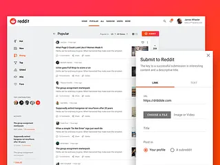 Preview of New Reddit design for web