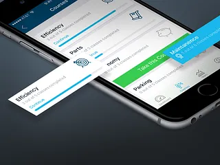 Preview of MobileApp. Courses Listing Screen