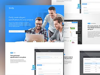 Preview of Desktop Collaboration App. Landing page