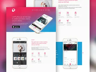 Preview of Landing Page for mobile APP