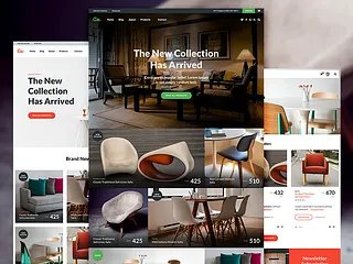 Preview of Layout samples. E-commerce Homepages. Sketch UI Kit Coming Soon