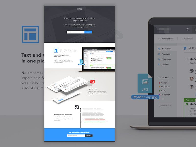 Preview of Upcoming Collaboration App. Landing page