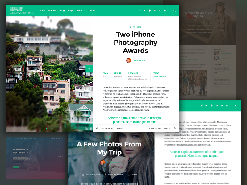 Preview of Split Based WP Theme