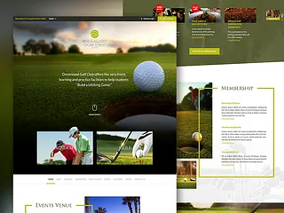 Preview of Golf Club Wordpress Website - Home
