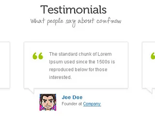 Preview of Testimonials
